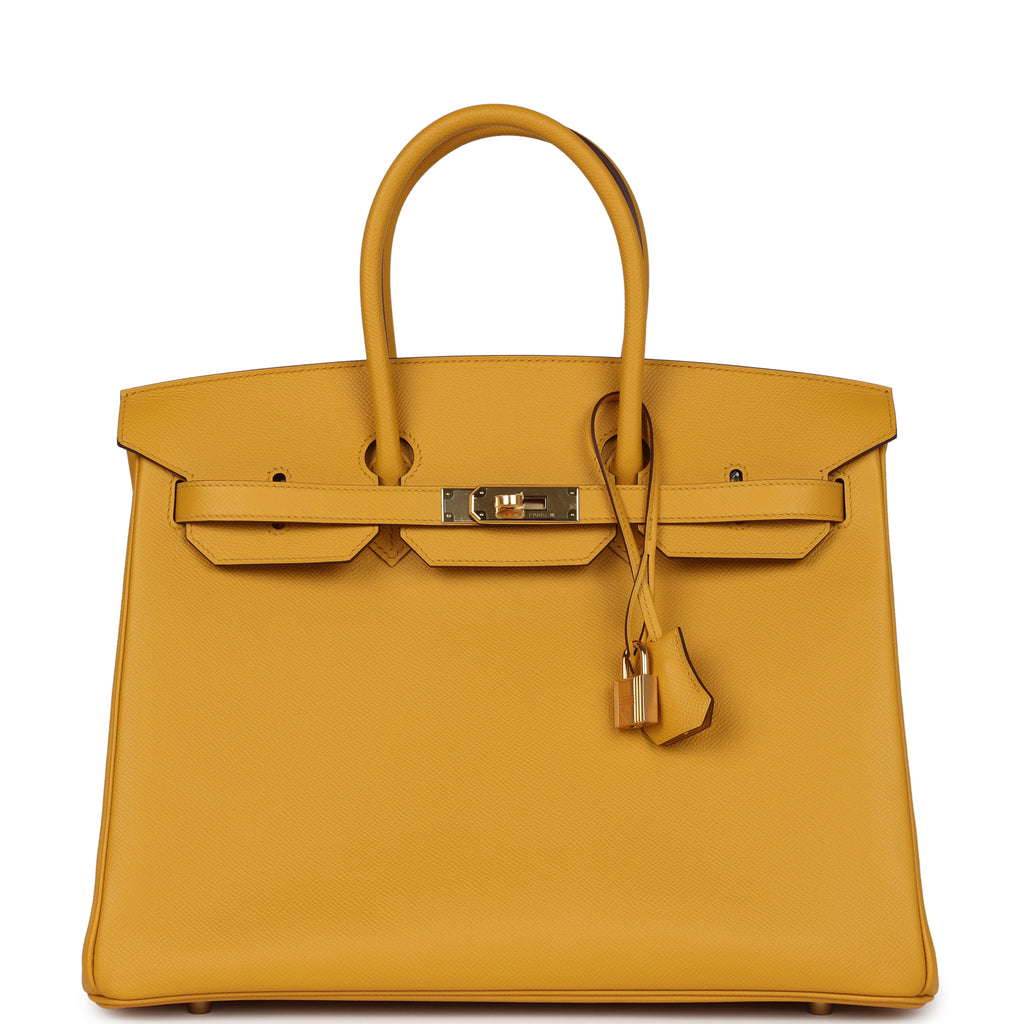 Hermès Birkin 35 Jaune Ambre Epsom Gold Hardware