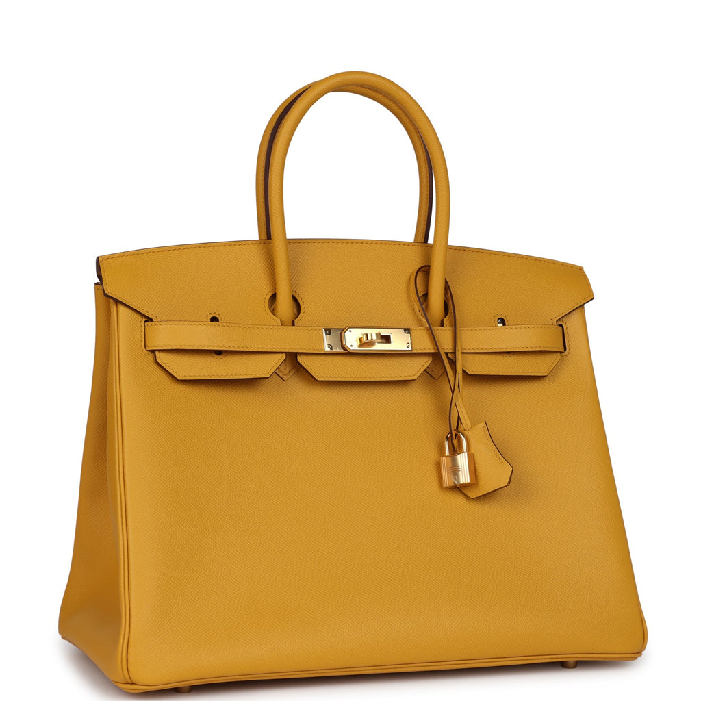 Hermès Birkin 35 Jaune Ambre Epsom Gold Hardware