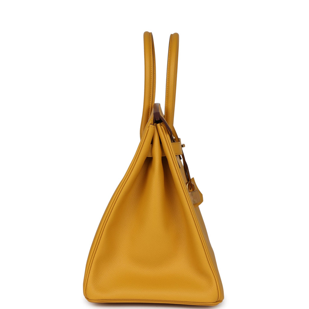 Hermès Birkin 35 Jaune Ambre Epsom Gold Hardware