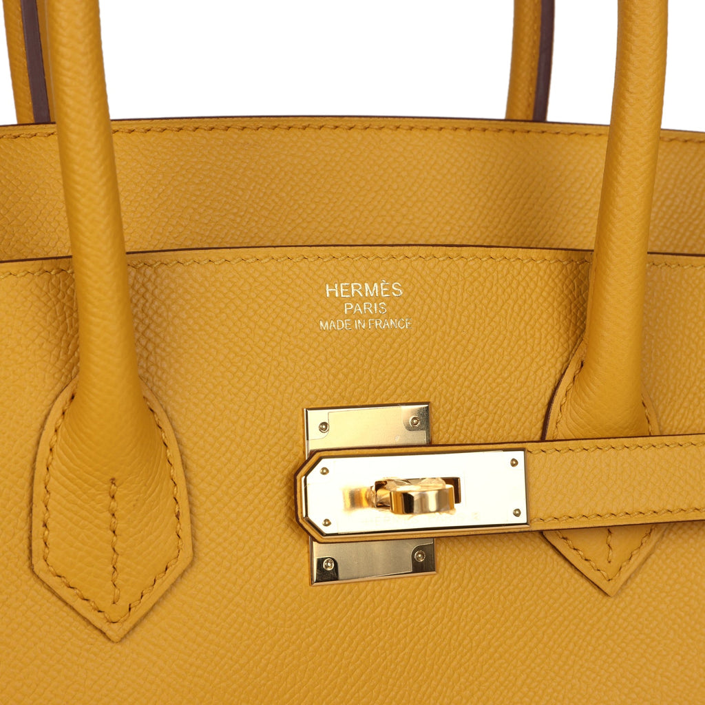 Hermès Birkin 35 Jaune Ambre Epsom Gold Hardware