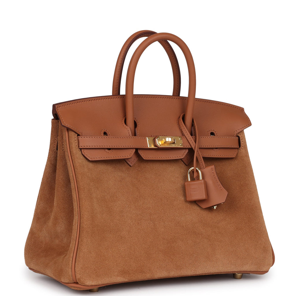 Hermès Birkin 25 Chamois Grizzly and Gold Swift Gold Hardware