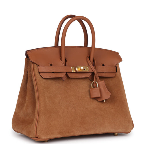 Hermès Birkin 25 Chamois Grizzly and Gold Swift Gold Hardware