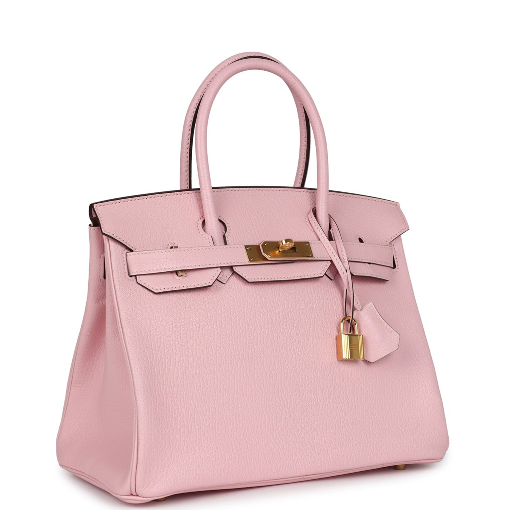Hermès Birkin 30 Rose Sakura Chevre Mysore Gold Hardware