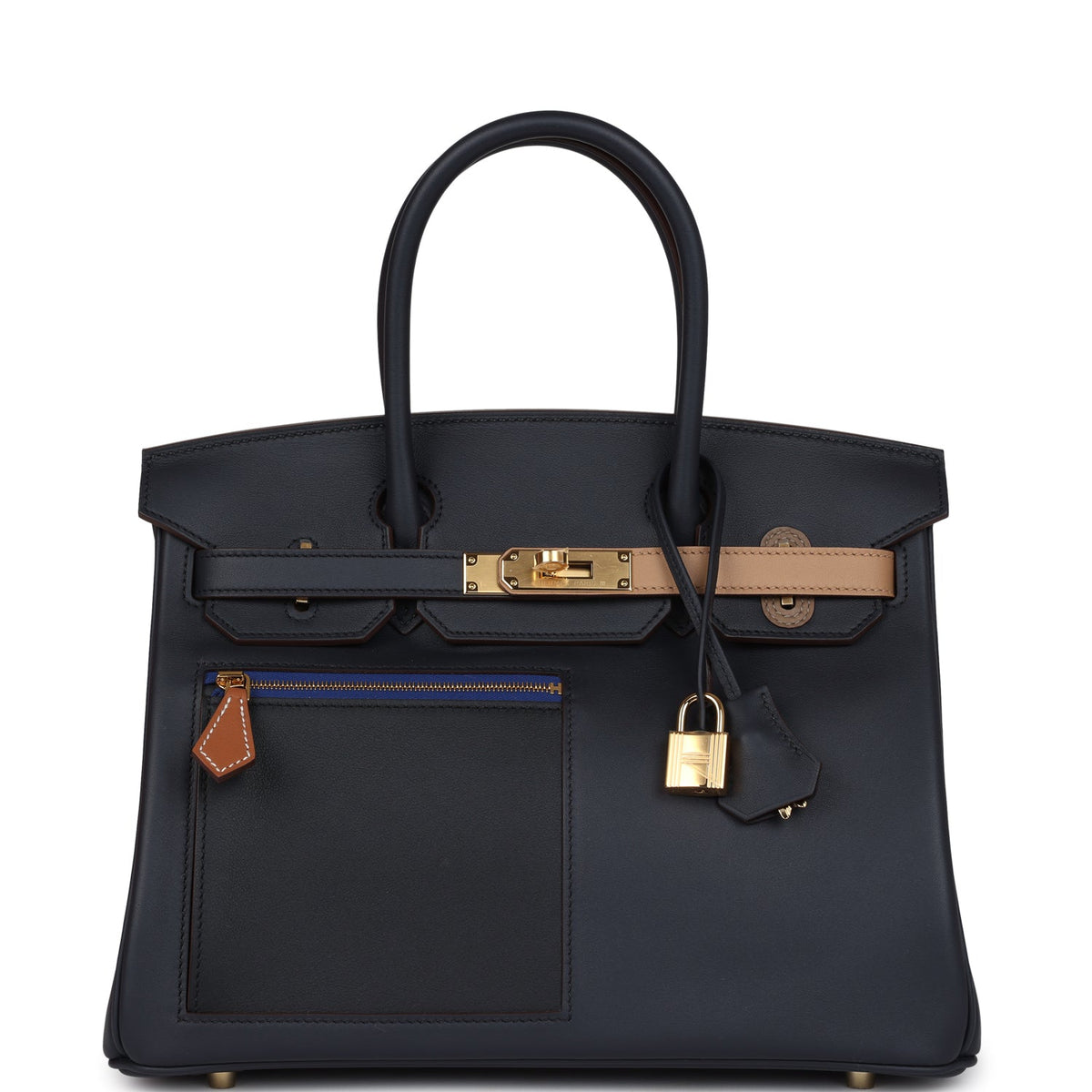 Hermès Colormatic Birkin 30 Caban, Black and Chai Swift Gold Hardware