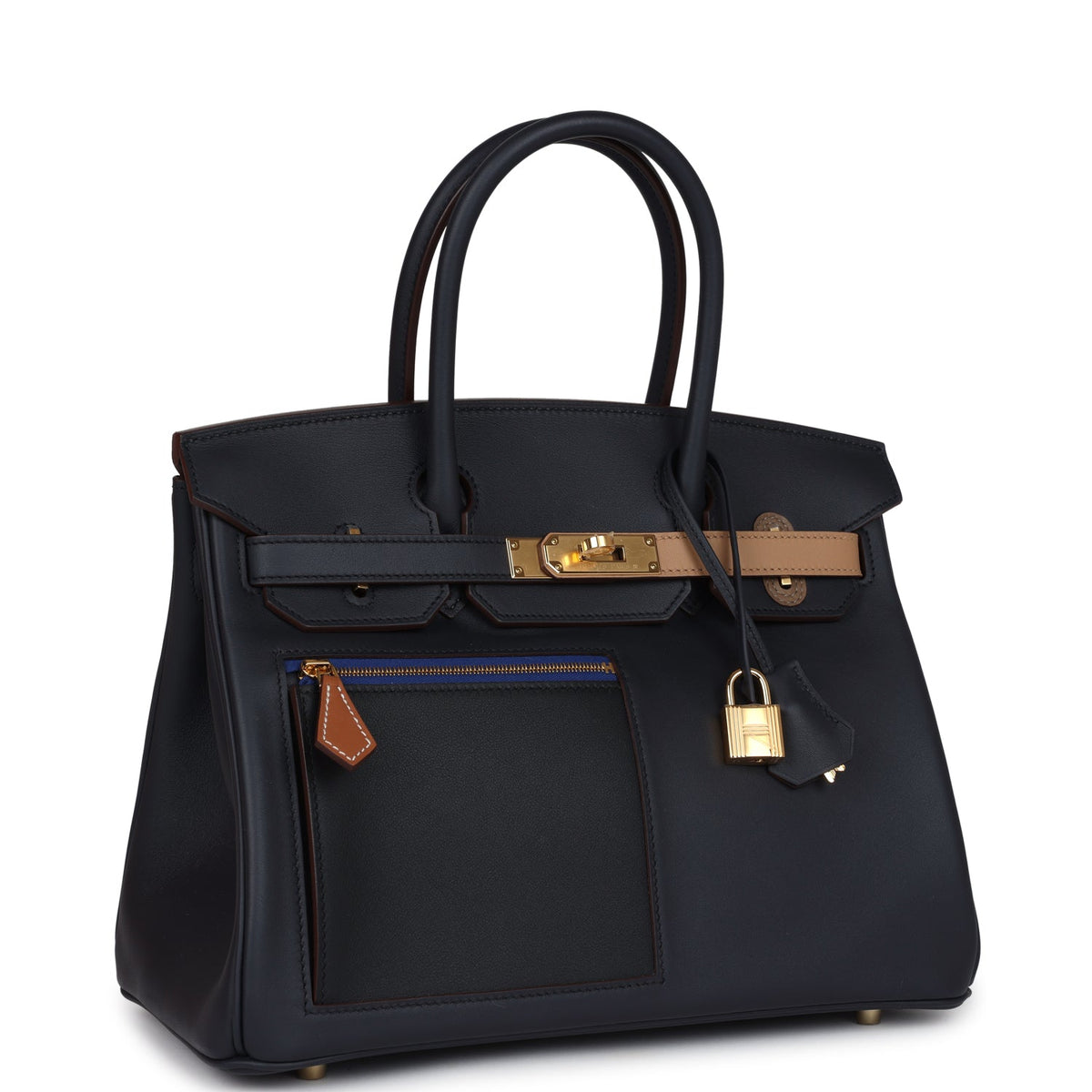 Hermès Colormatic Birkin 30 Caban, Black and Chai Swift Gold Hardware