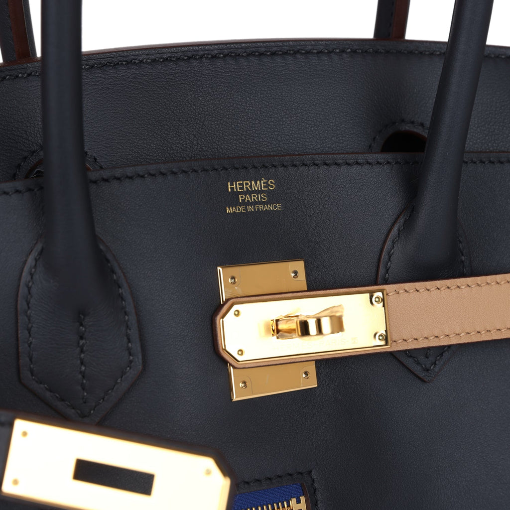Hermès Colormatic Birkin 30 Caban, Black and Chai Swift Gold Hardware