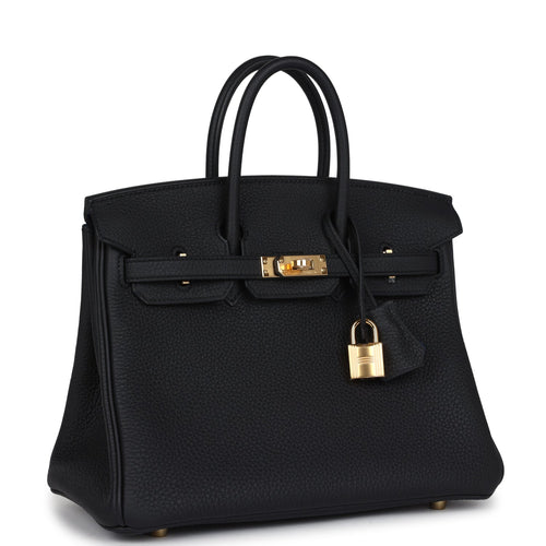 Hermès Birkin 25 Black Verso Togo Gold Hardware