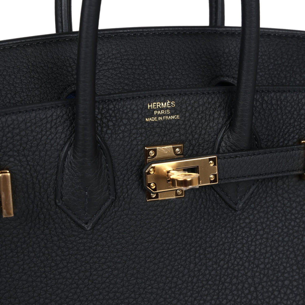 Hermès Birkin 25 Black Verso Togo Gold Hardware