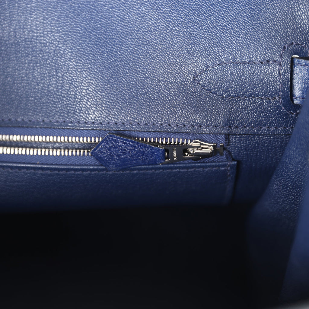 Hermès Birkin 30 Bleu Saphir Box Palladium Hardware