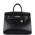 Hermès Birkin Sellier 25 Black Box Palladium Hardware