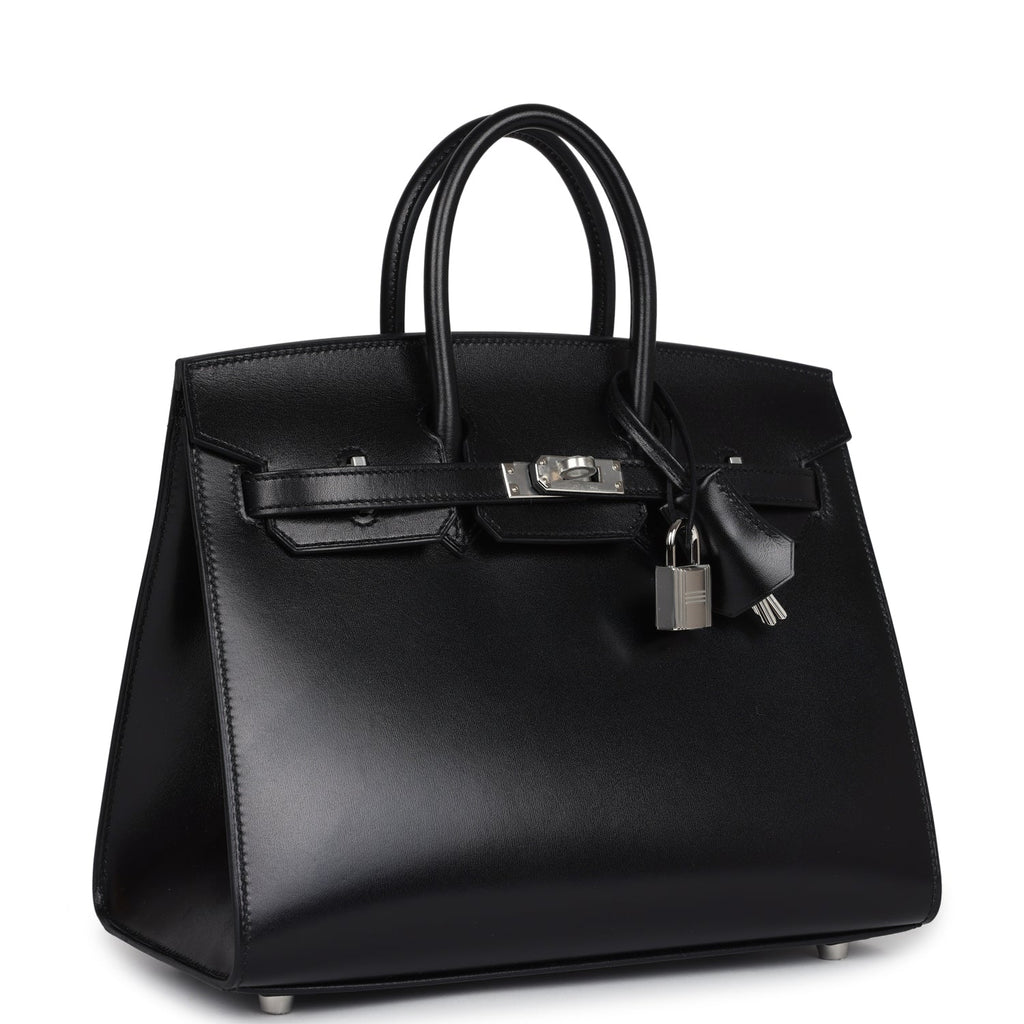 Hermès Birkin Sellier 25 Black Box Palladium Hardware