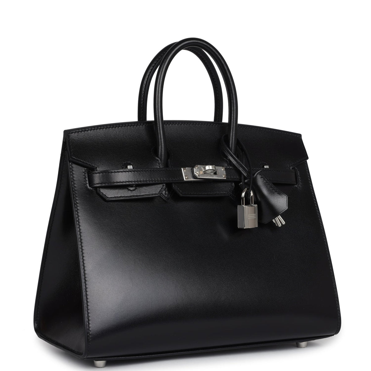 Hermès Birkin Sellier 25 Black Box Palladium Hardware