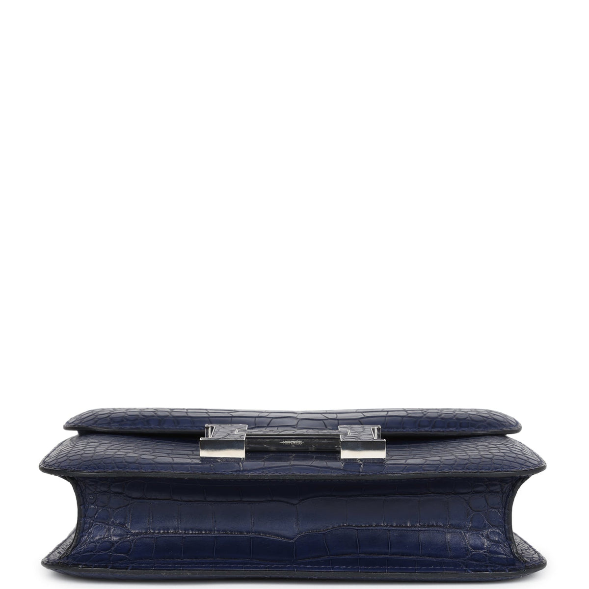 Hermès Constance 1-24 Bleu Saphir Matte Faux Leather Marquette Palladium Hardware