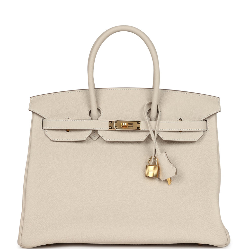 Hermès Birkin 35 Craie Togo Gold Hardware