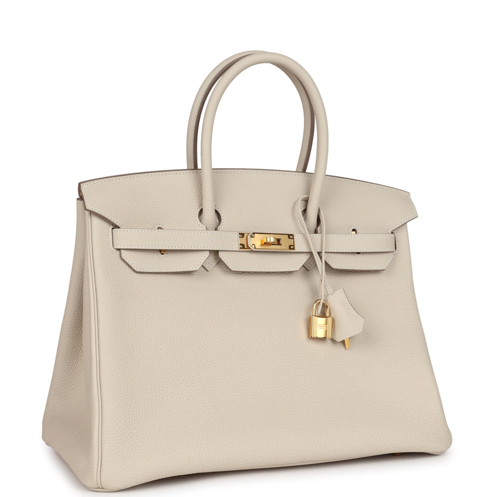 Hermès Birkin 35 Craie Togo Gold Hardware