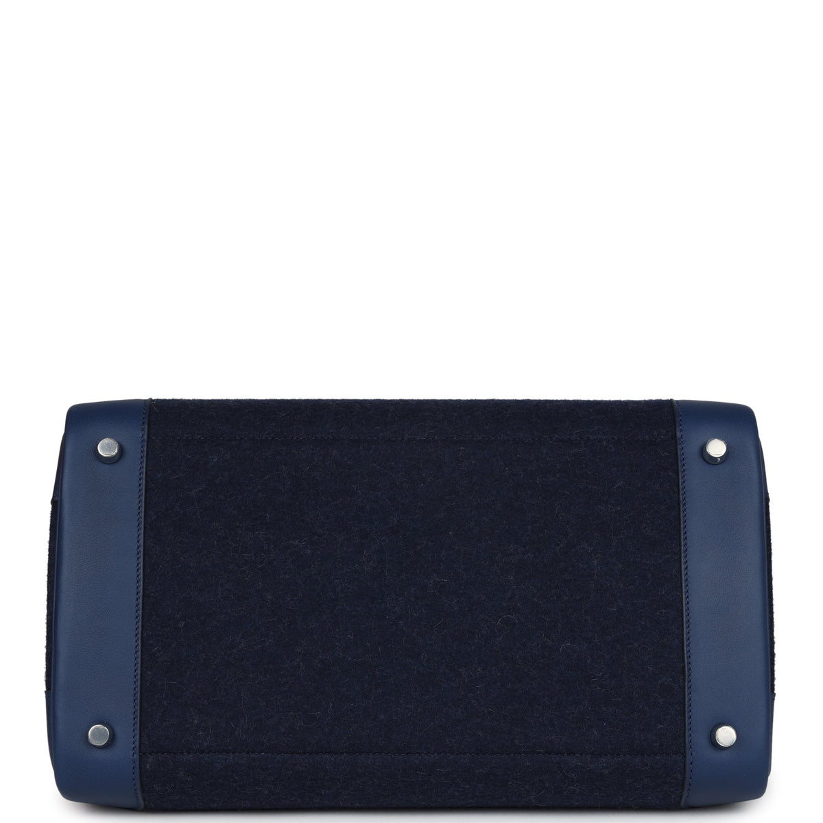 Hermès Birkin 35 Bleu Nuit Feutre Wool and Bleu De Malte Swift Palladium Hardware