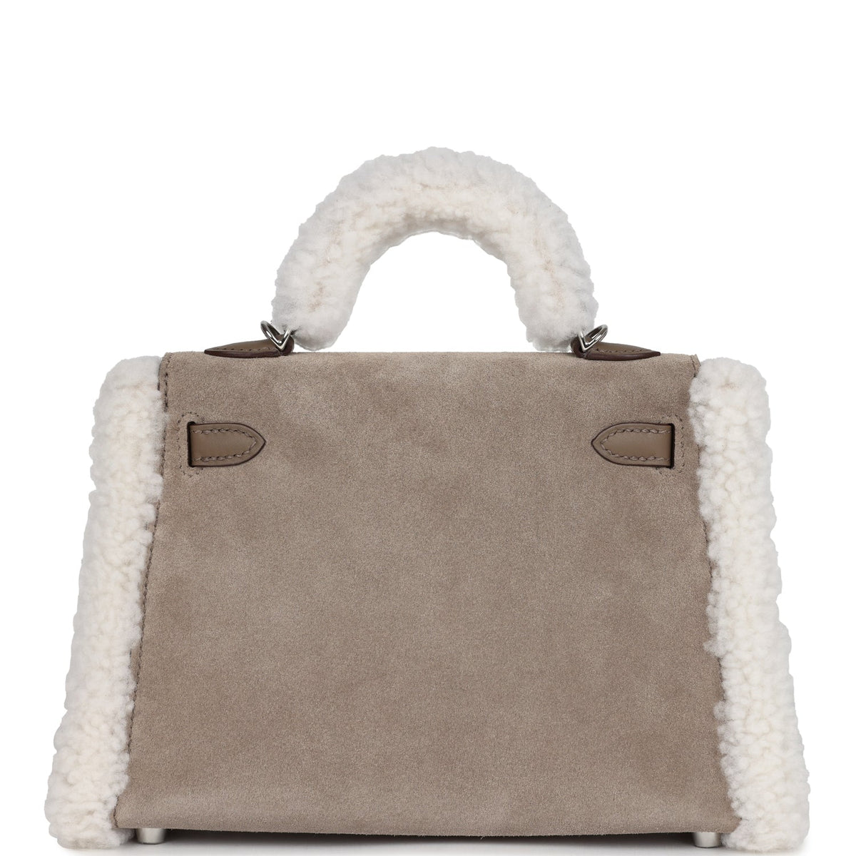 Hermès Teddy Kelly 20 Gris Caillou and Etoupe Swift Palladium Hardware