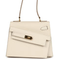 Hermès Kelly Sellier en Desordre 20 Craie Epsom Gold Hardware