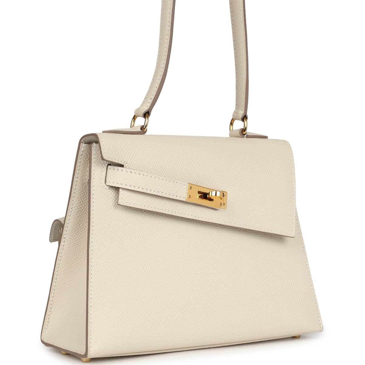 Hermès Kelly Sellier en Desordre 20 Craie Epsom Gold Hardware