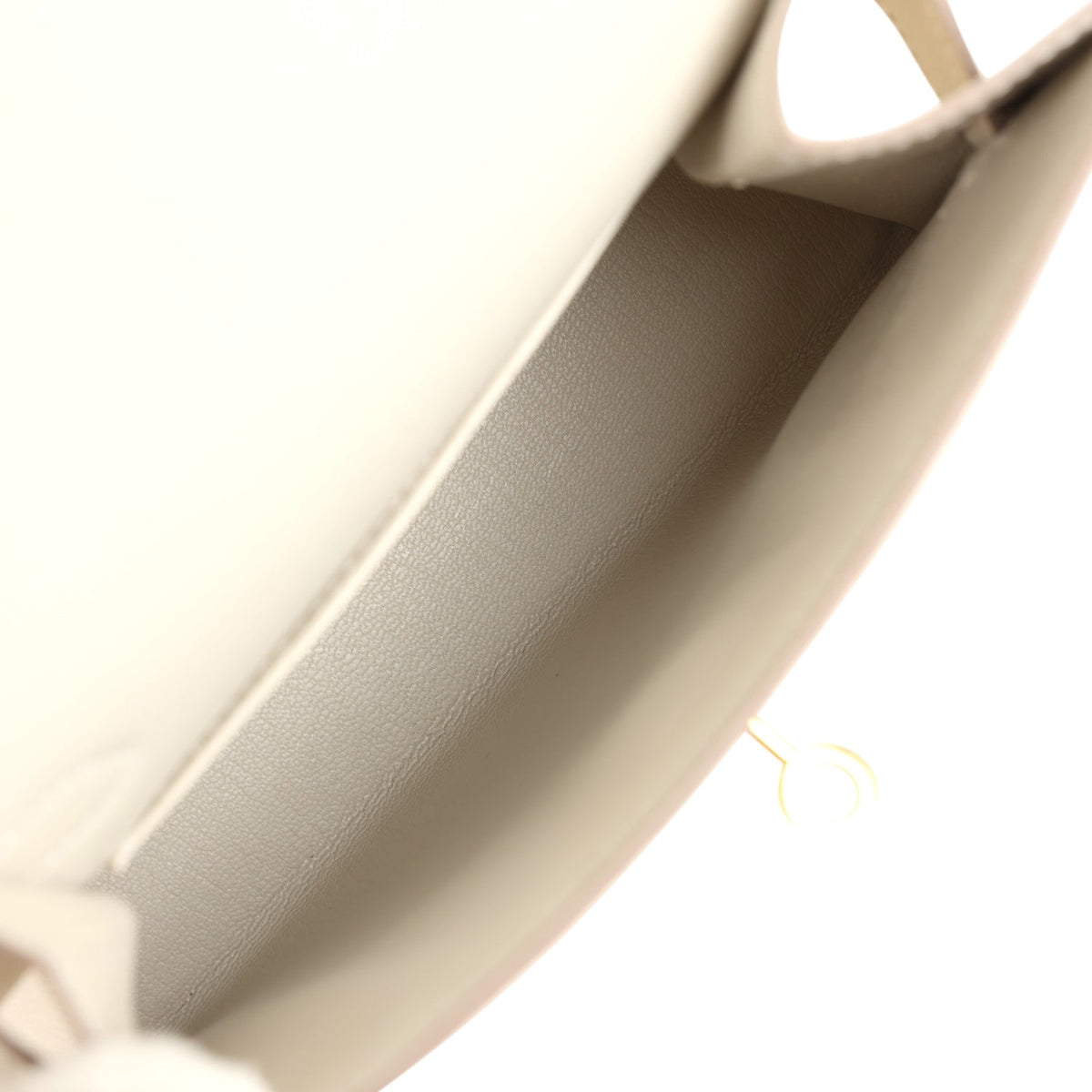 Hermès Kelly Sellier en Desordre 20 Craie Epsom Gold Hardware