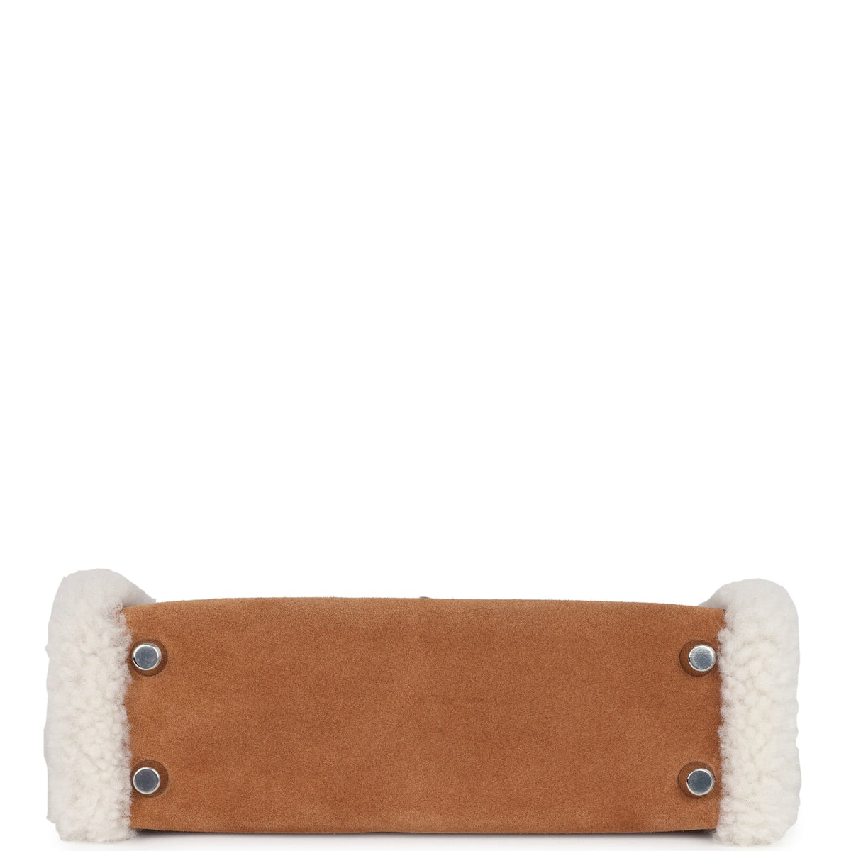 Hermès Teddy Kelly 20 Chamois Shearling and Swift Palladium Hardware