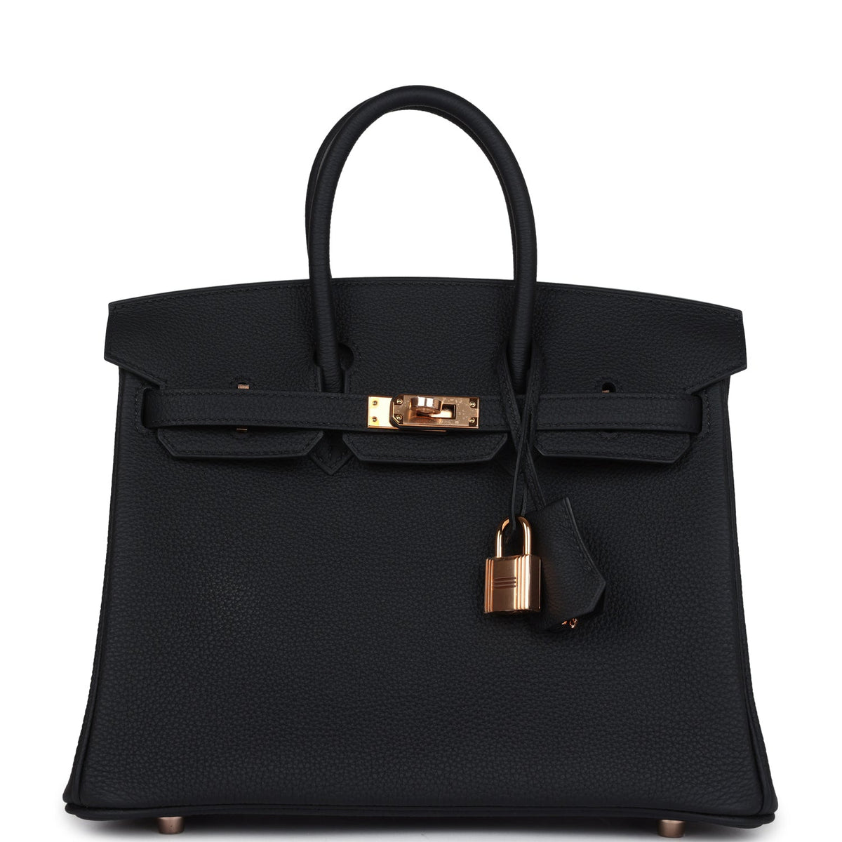Hermès Birkin 25 Black Togo Rose Gold Hardware