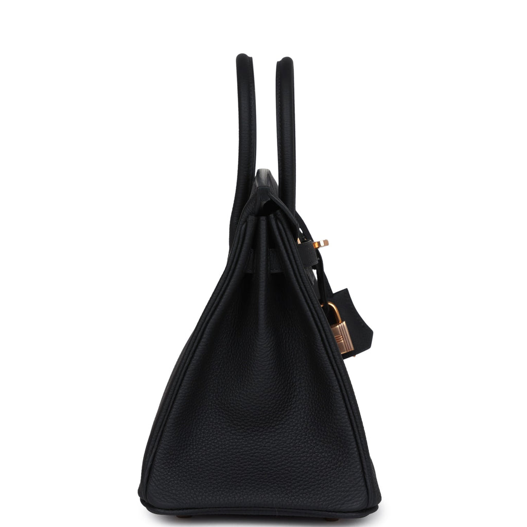 Hermès Birkin 25 Black Togo Rose Gold Hardware