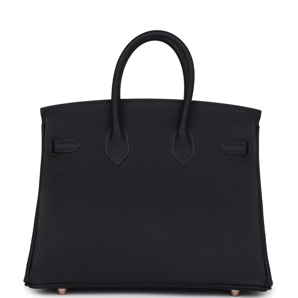 Hermès Birkin 25 Black Togo Rose Gold Hardware