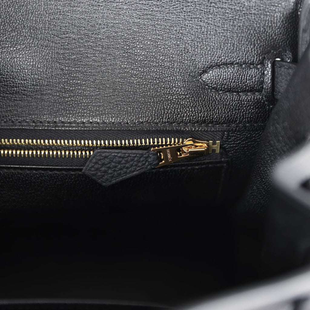 Hermès Birkin 25 Black Togo Rose Gold Hardware