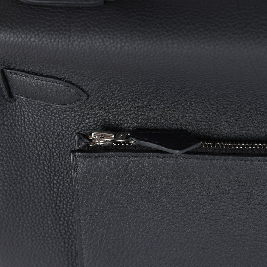 Hermès Kelly 42 Maxi Black Togo Palladium Hardware