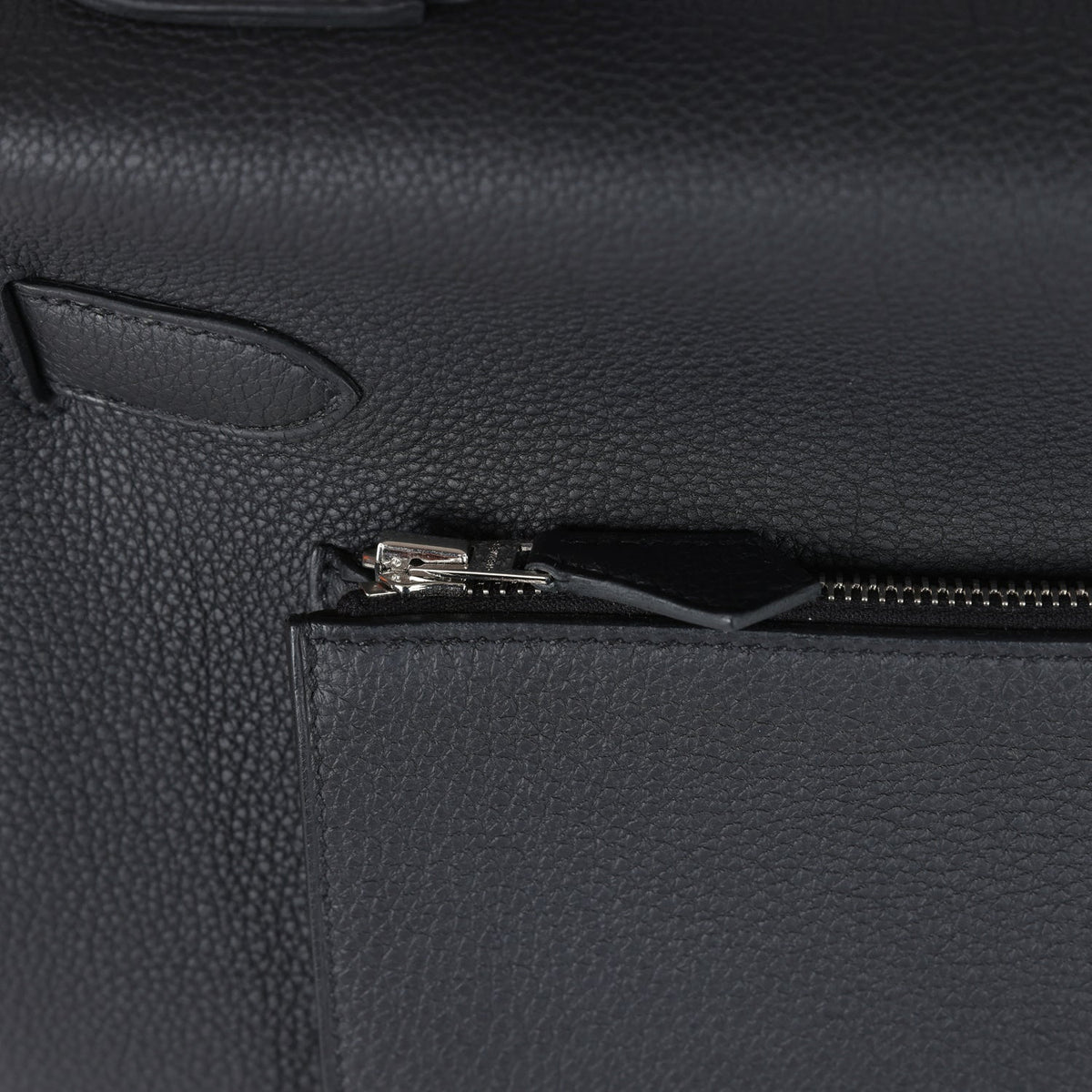 Hermès Kelly 42 Maxi Black Togo Palladium Hardware