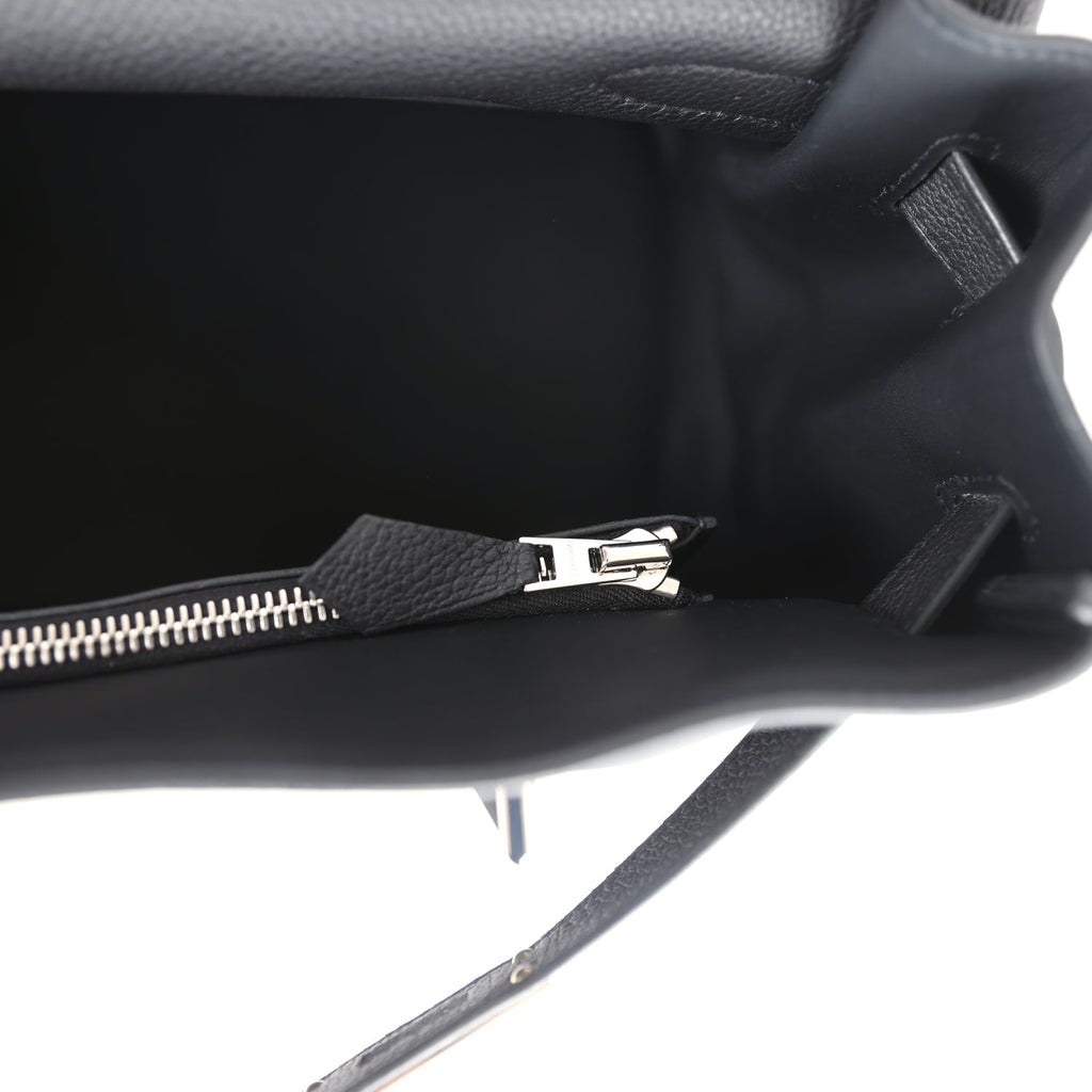 Hermès Kelly 42 Maxi Black Togo Palladium Hardware