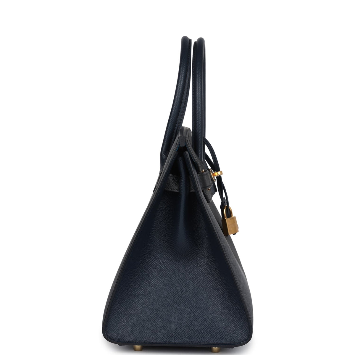 Hermès Casaque Birkin Sellier 30 Black, Bleu Indigo and Bleu Zanzibar Epsom Gold Hardware