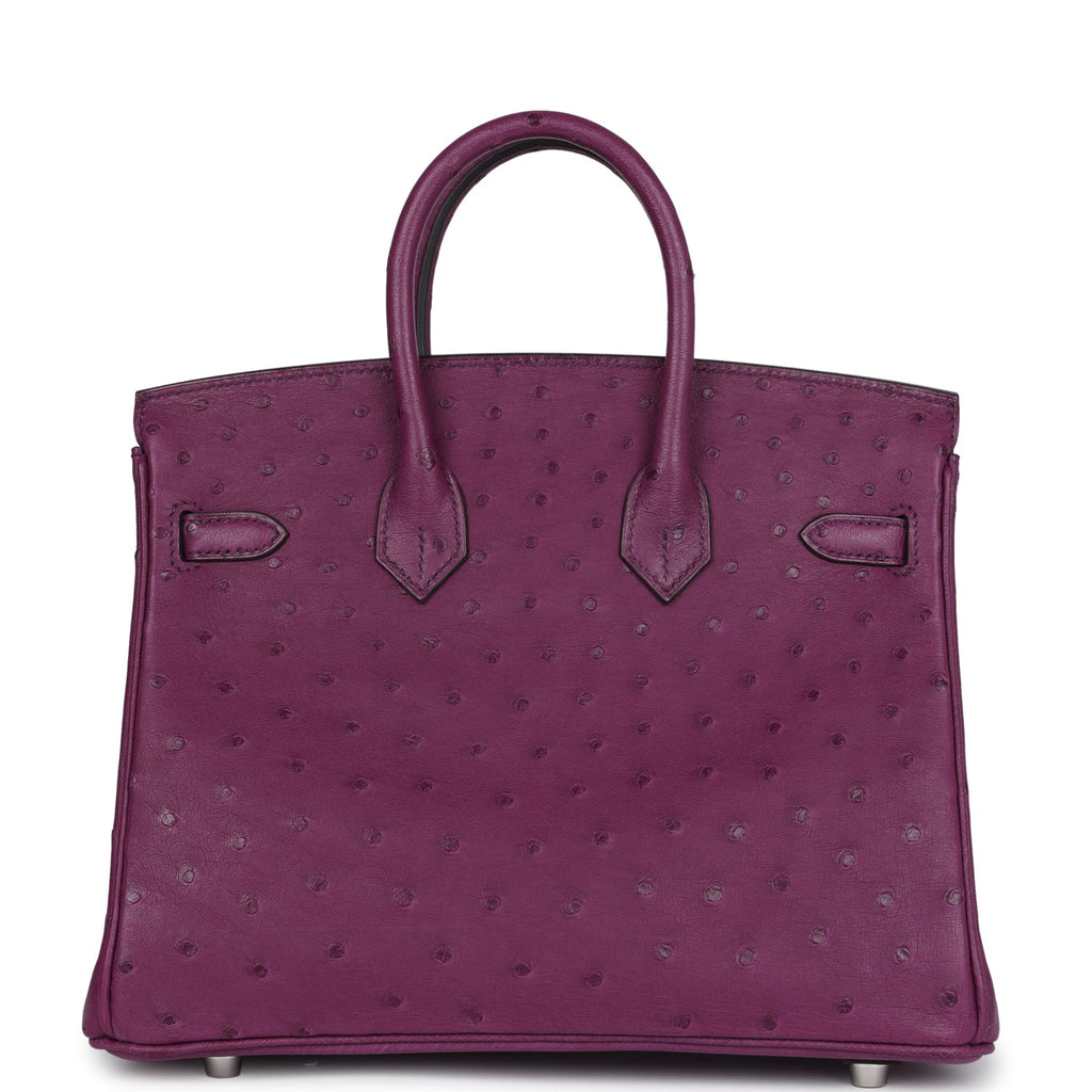 Hermès Birkin 25 Anemone Ostrich Palladium Hardware