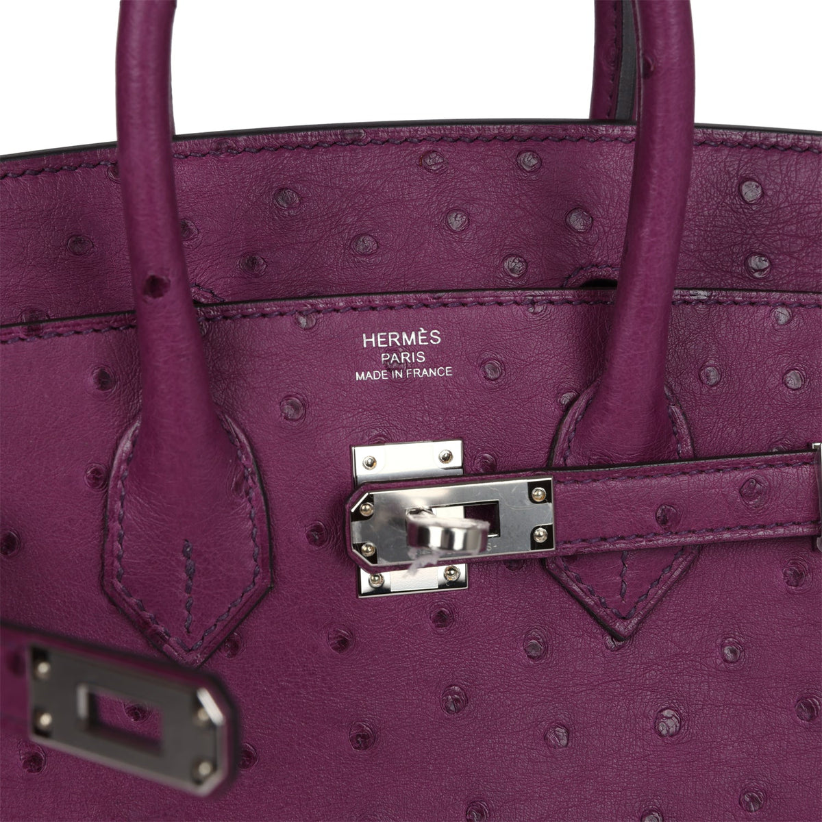 Hermès Birkin 25 Anemone Ostrich Palladium Hardware