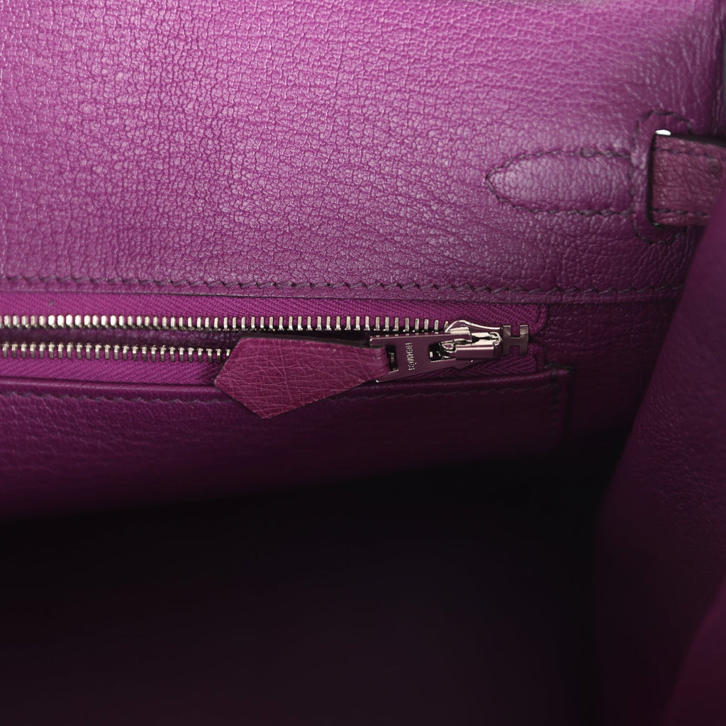 Hermès Birkin 25 Anemone Ostrich Palladium Hardware