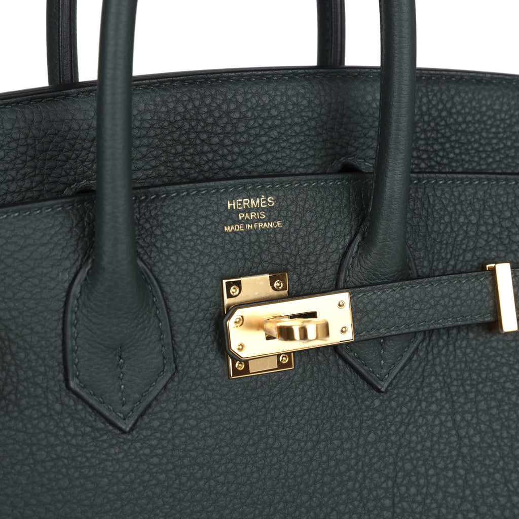 Hermès Birkin 25 Vert Fonce Togo Gold Hardware