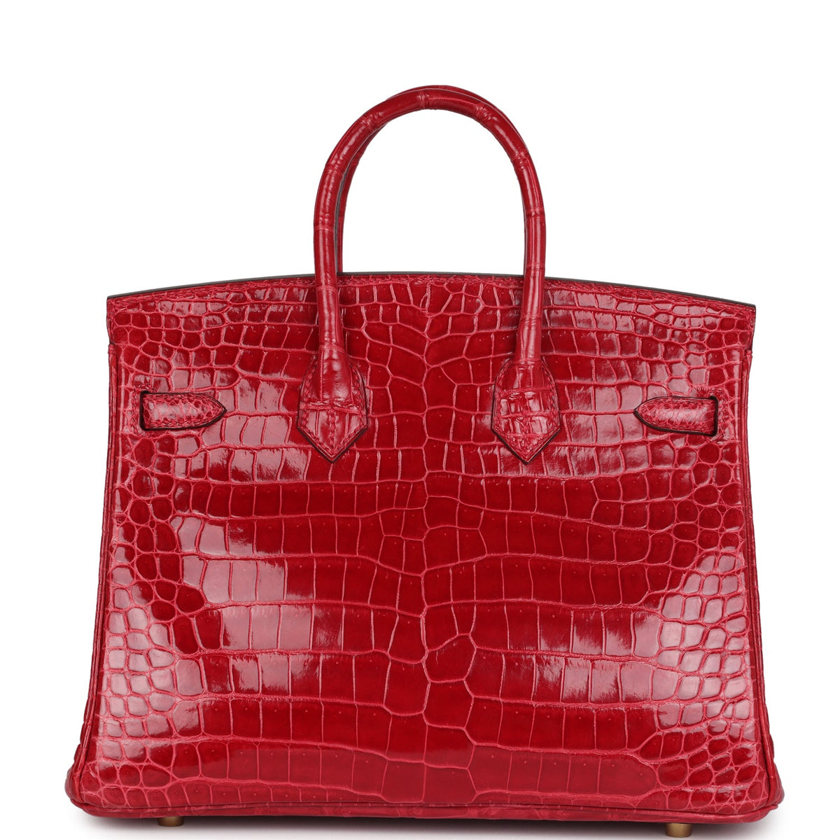 Hermès Birkin 25 Braise Shiny Faux Leather Gold Hardware