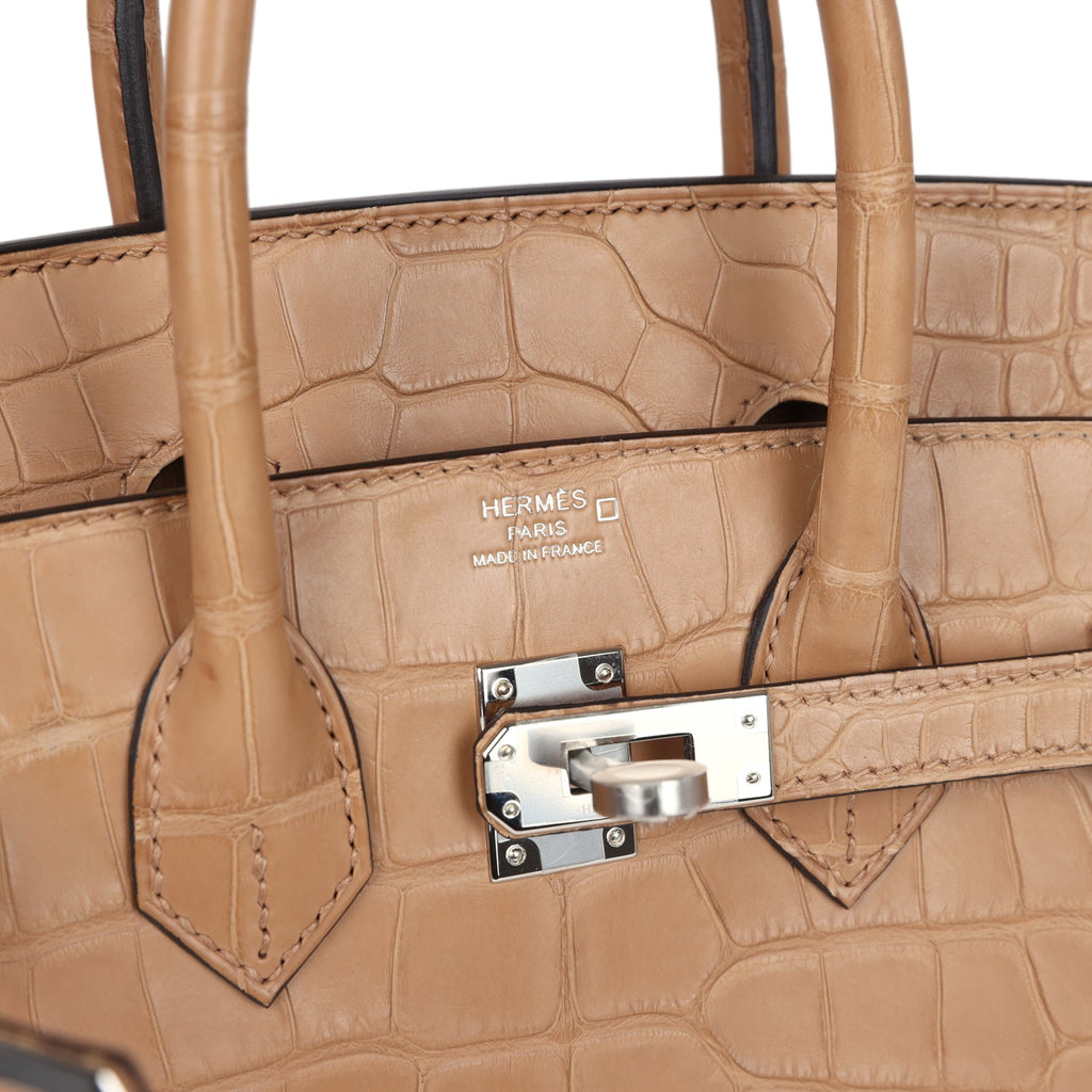 Hermès Birkin 25 Chai Matte Faux Leather Palladium Hardware