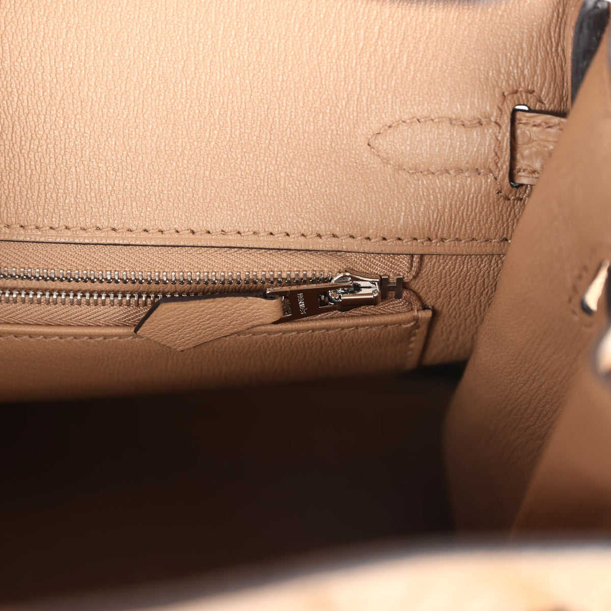 Hermès Birkin 25 Chai Matte Faux Leather Palladium Hardware