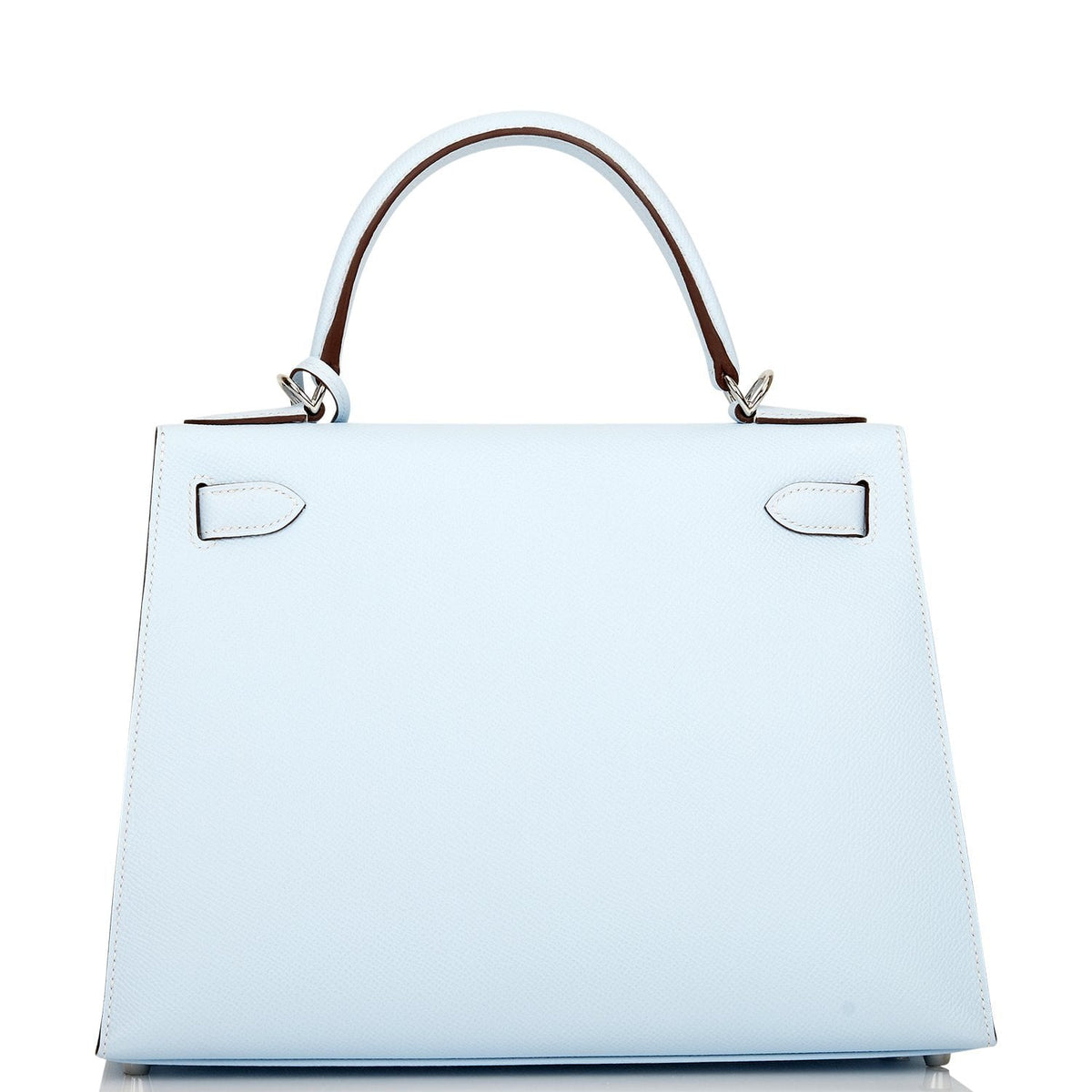 Hermès Kelly Sellier 28 Bleu Brume Epsom Palladium Hardware