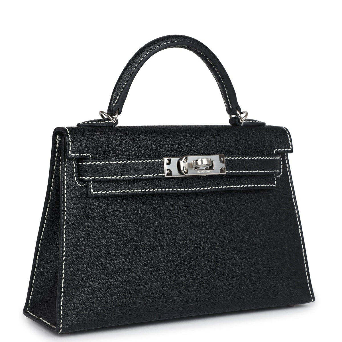 Hermès Special Order (HSS) Kelly Sellier 20 Black Chevre Mysore Palladium Hardware