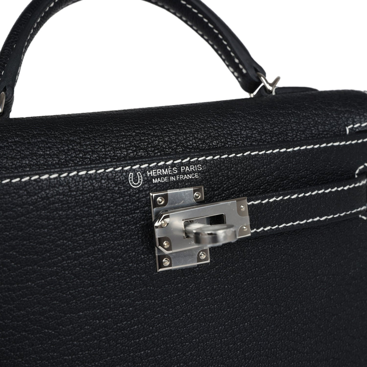 Hermès Special Order (HSS) Kelly Sellier 20 Black Chevre Mysore Palladium Hardware