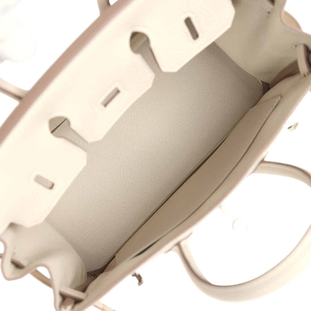 Hermès Birkin 25 Craie Togo Palladium Hardware