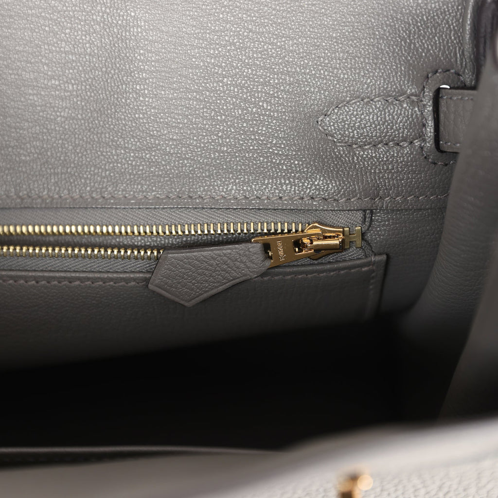 Hermès Birkin 25 Gris Meyer Togo Gold Hardware