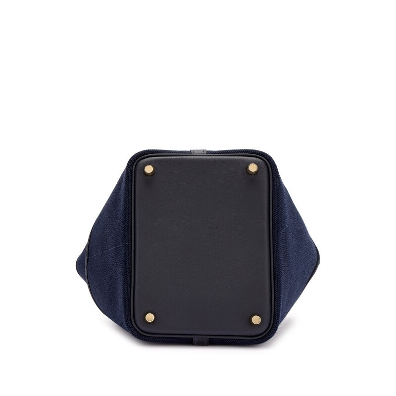 Hermès Caban Swift and Bleu Marine Toile Goeland Cargo Picotin Lock 18 Gold Hardware