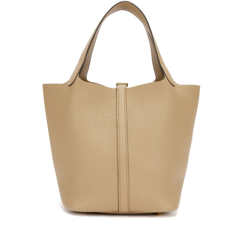 Hermès Beige Marfa Clemence Picotin Lock 22 Gold Hardware