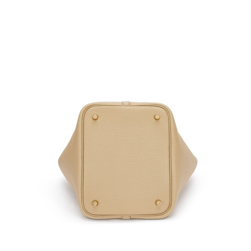 Hermès Beige Marfa Clemence Picotin Lock 22 Gold Hardware