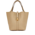 Hermès Beige Marfa Clemence Picotin Lock 22 Gold Hardware