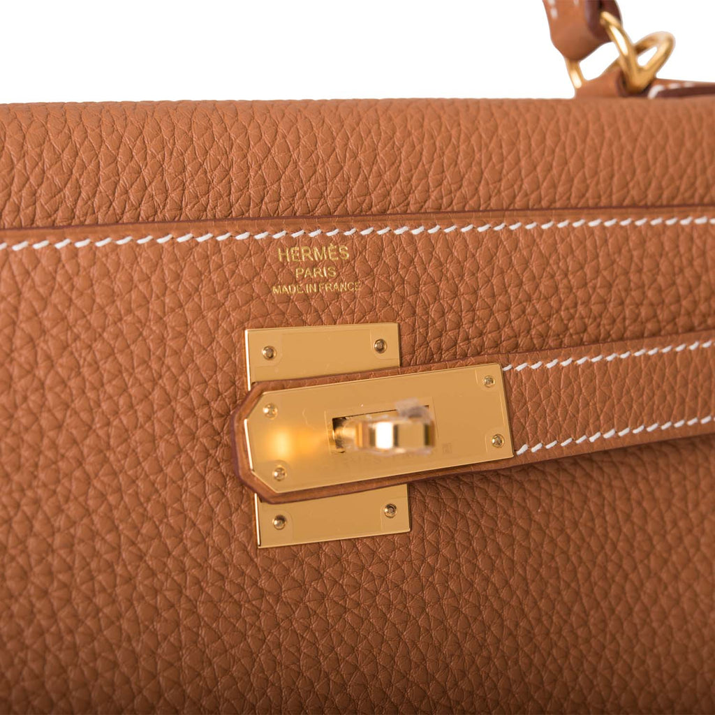 Hermès Kelly Retourne 28 Gold Togo Gold Hardware